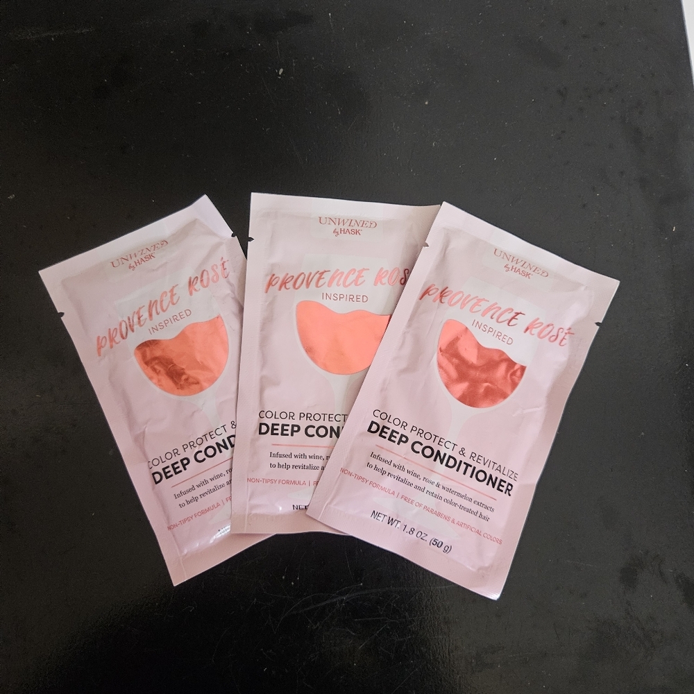 Unwined By Hask Provence Rose Deep Conditioner 3 Pack Brand New. 1.8oz each